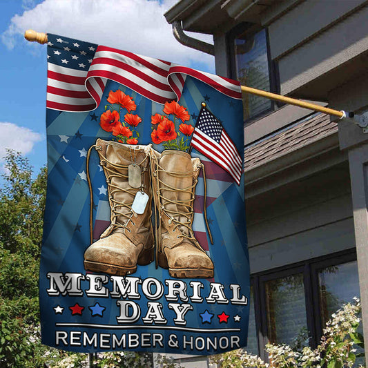 US Military Memorial Day Remember And Honor Flag  We The People Merch Outdoor Decor(1)