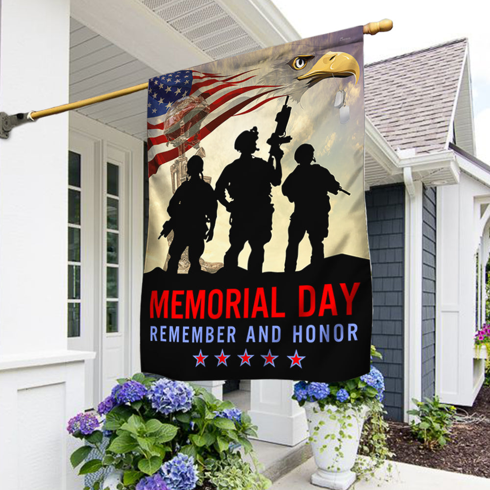 US Military Memorial Day Remember And Honor Flag  We The People Merch Fourth Of July Decor