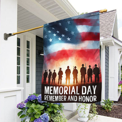 US Military Memorial Day Remember And Honor Flag  4Th Of July Merch Independence Day Decor