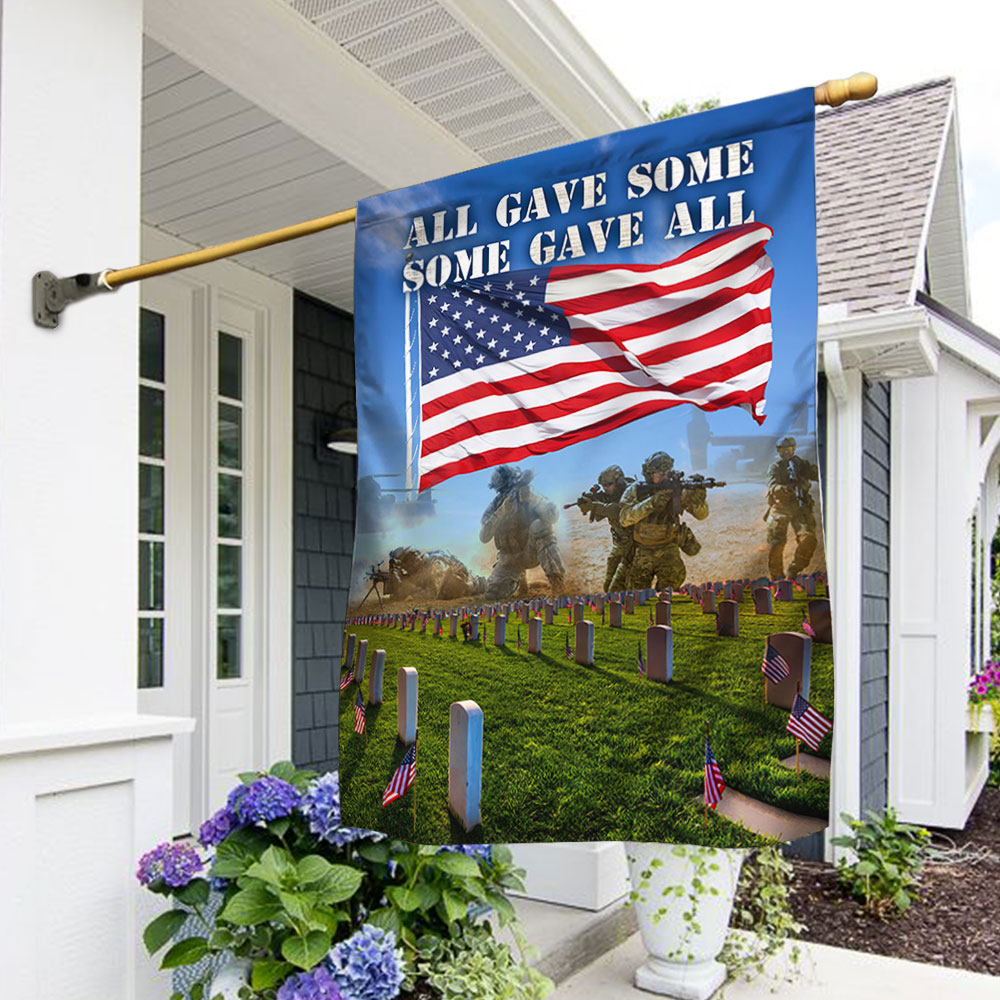 US Veteran All Gave Some Some Gave All Flag America 250 Years Merch Patriotic Outdoor Decor