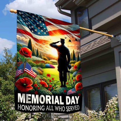 US Veterans Honoring All Who Served Flag Memorial Day Merch Patriotic Decor