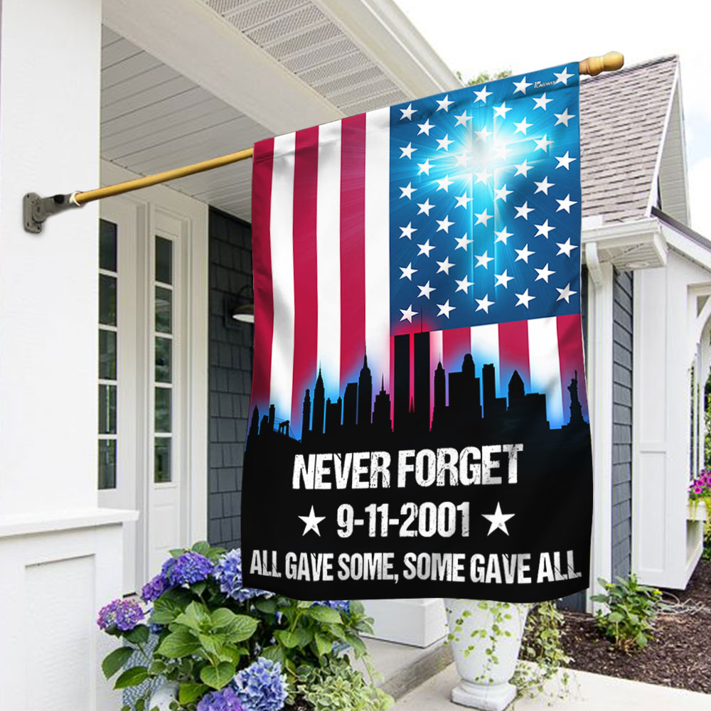 US Veterans Never Forget 9 11 2001 Flag All Gave Some Some Gave All Merch Patriotic Decor