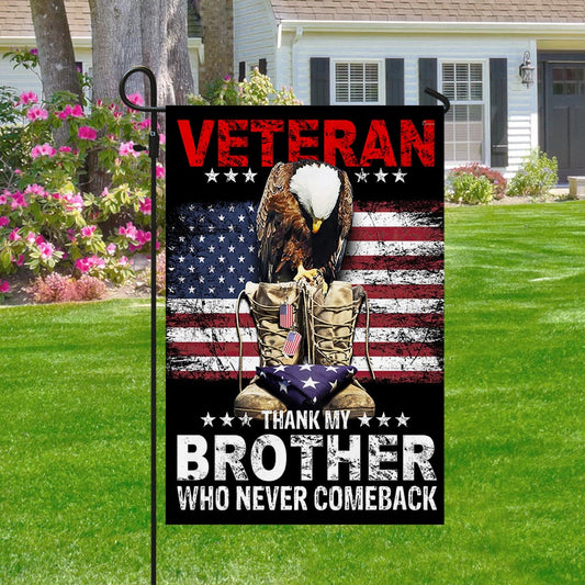 US Veteran Thank My Brother Who Never Comeback Flag Memorial Day Merch Patriotic Decor