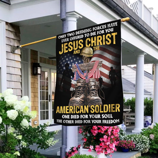 US Veterans Day Flag Jesus Christ And The American Soldier Patriotic American Flag Gift Ideas