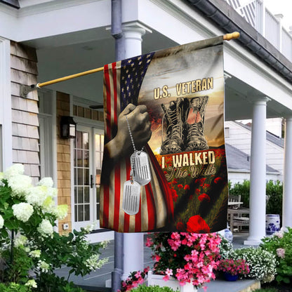 US Veteran Flag I Walked The Walk Patriotic Veterans Day Flag Gift For Sister