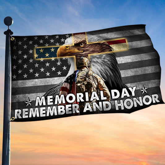 US Military Vintage Memorial Day Remember And Honor Flag Memorial Day Merch Outdoor Decor