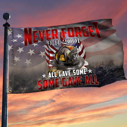 US Veteran 911 Flag Never Forget Flag All Gave Some Merch Patriotic Decor