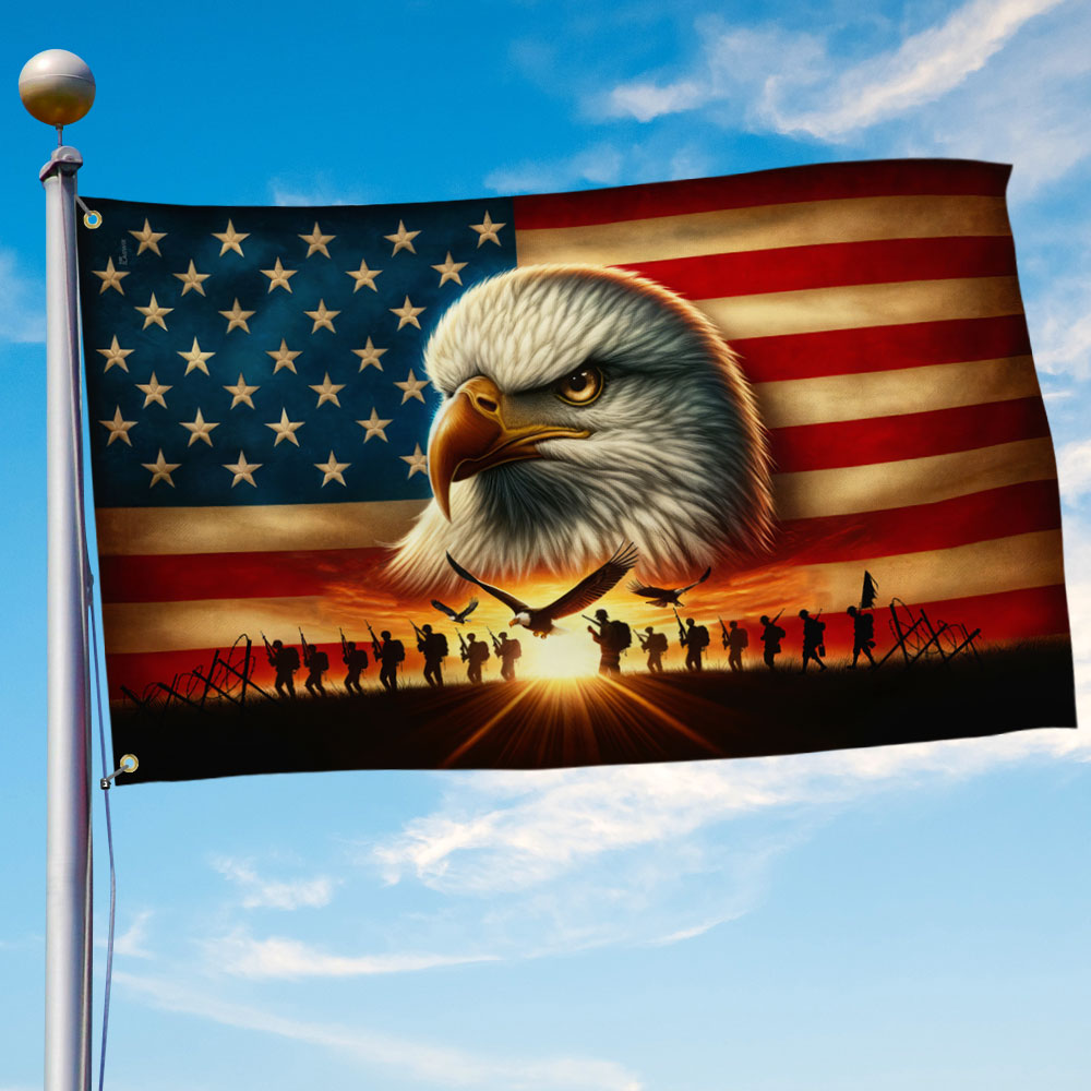 US Military Memorial Day US Veterans Flag Independence Merch Patriotic Decor