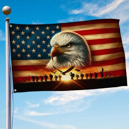 US Military Memorial Day US Veterans Flag Independence Merch Patriotic Decor