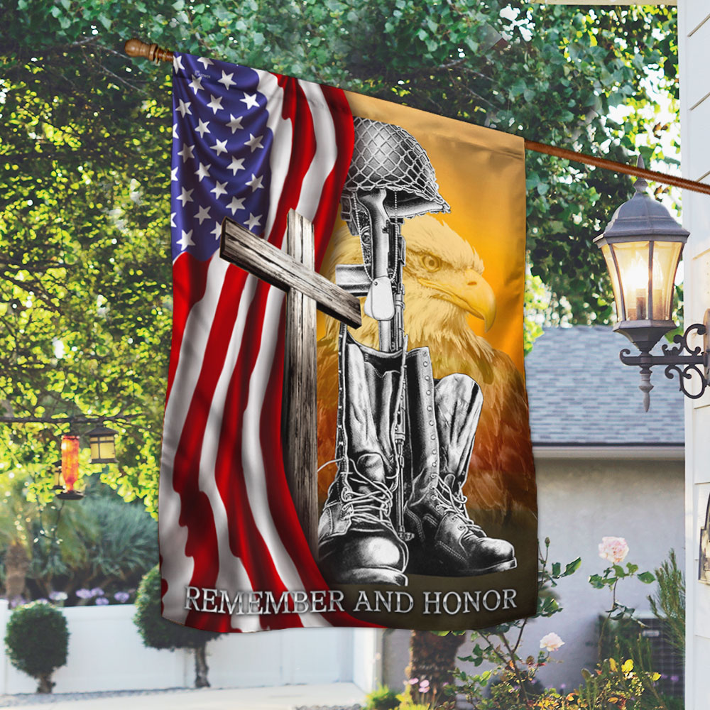 US Veteran Remember and Honor Memorial Day Flag Patriotic 4Th Of July Decor