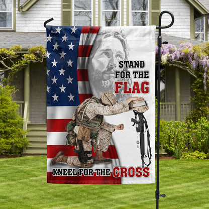 Veterans Day Jesus Christ Kneeling For The Cross Flag Honoring Fallen Soldiers Flag Gift For Him