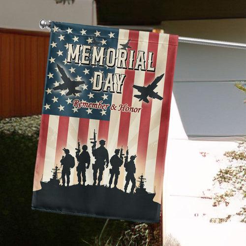 US Veteran Memorial Day Remember And Honor Flag American Flag 4Th Of July Decor Patriotic Gifts