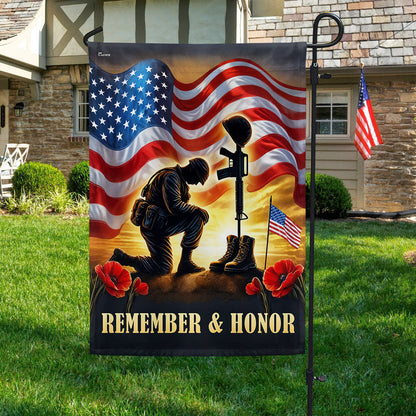 Veterans Day Flag Memorial Day Remember Honor Kneeling Soldier American Flag Gifts For Men