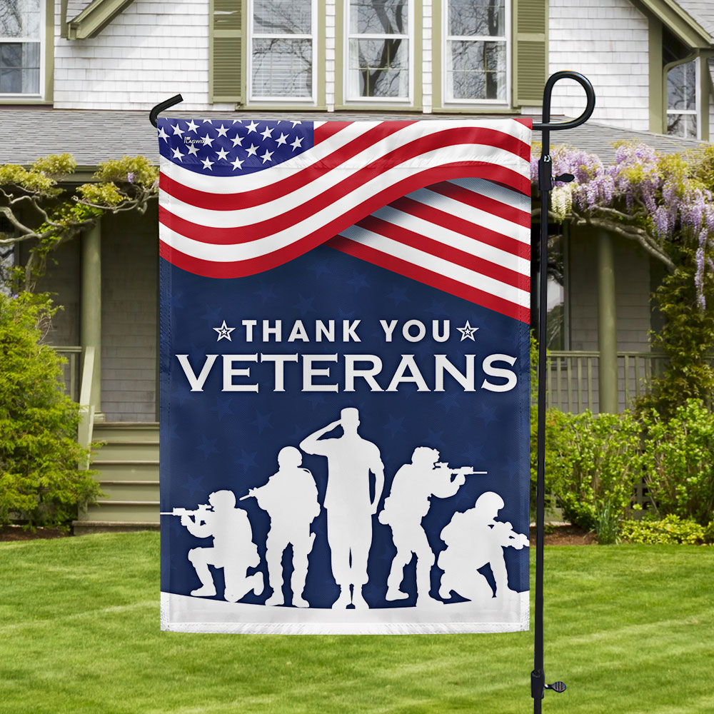 US Thank You Veterans Flag American Flag Military Soldier Decor 4Th Of July Gift
