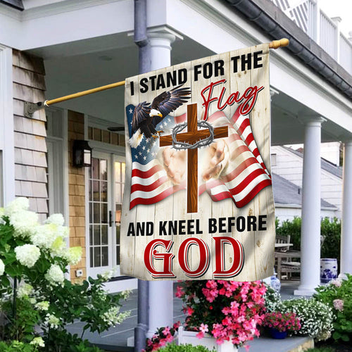 Veterans Day Flag I Stand For The Flag and Kneel Before God Flag Gift For Brothers