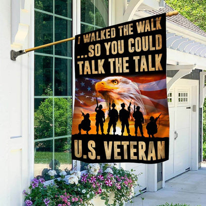 Veterans Day Flag U.S. Veteran Flag I Walked The Walk Flag Gift Ideas For Dad