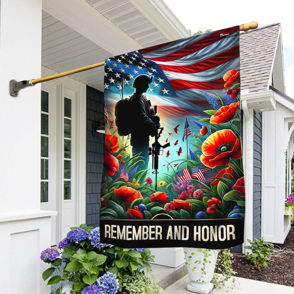 US Remember And Honor Flag Veterans Memorial Day Decor Patriotic Gifts Ideas