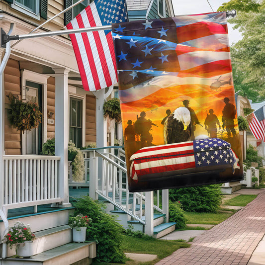US Veteran Remembrance Memorial Day American Eagle Flag Honoring All Who Served Decor 4Th Of July Merch