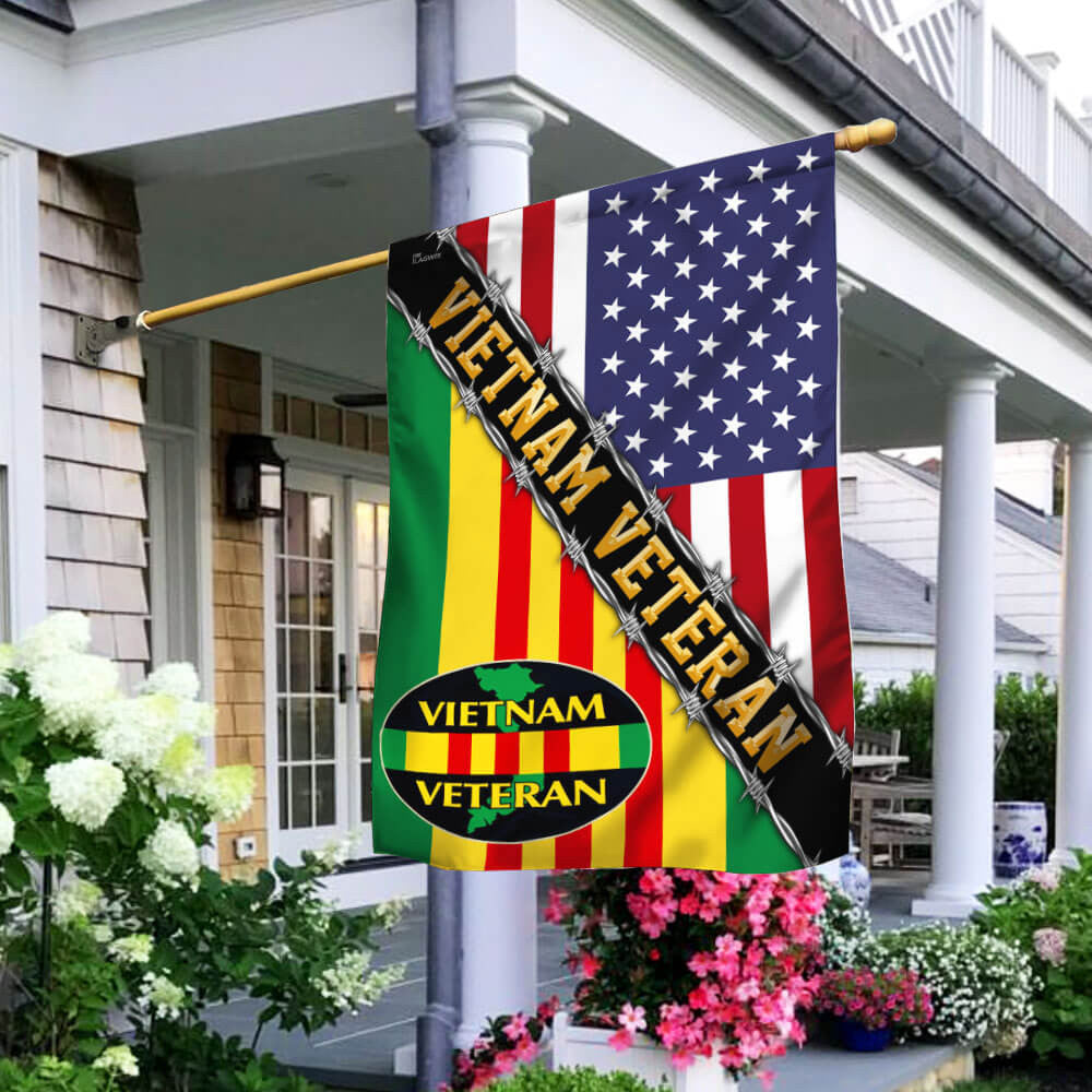 US Veterans Vietnam Veteran Flag 4Th Of July Merch Independence Day Decor