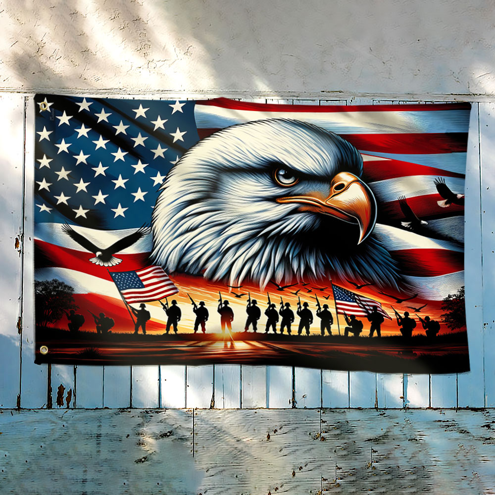 US Veterans Thank You Veterans American Eagle Patriotism Flag America 250 Years Decor