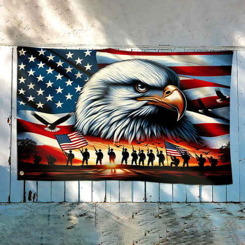 US Veterans Thank You Veterans American Eagle Patriotism Flag America 250 Years Decor