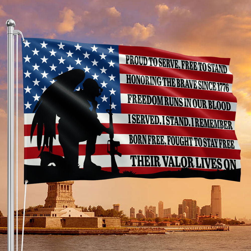 Veterans Military Grommet American Flag Veterans Day 4Th Of July Decor