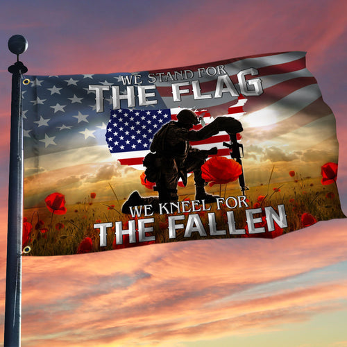 Veterans Day Flag We Kneel For The Fallen Flag Gifts For Patriotic Dad