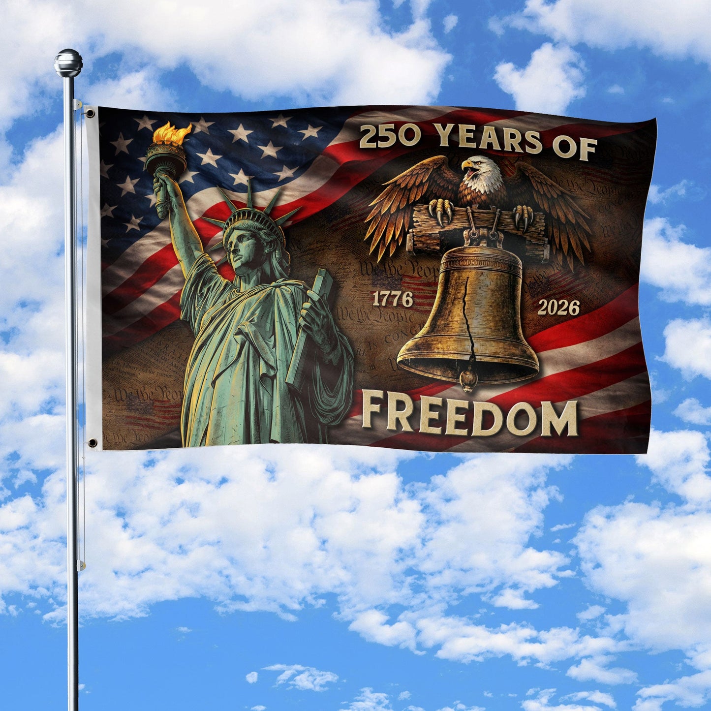 250 Years of Freedom Flag 17762026 Patriotic 250th American Decor Patriotic Themed Gifts