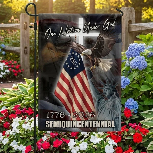 One Nation Under God 1776-2026 Patriot Flag 250th Anniversary Decor Gift For Him - Printvoro
