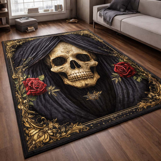 Gothic Curtain Skull Area Rug GFTOHD14323