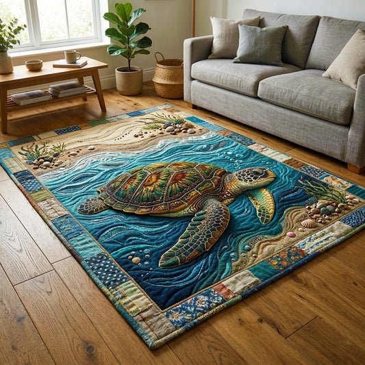 Ocean Turtle Area Rug GFTOQM3668