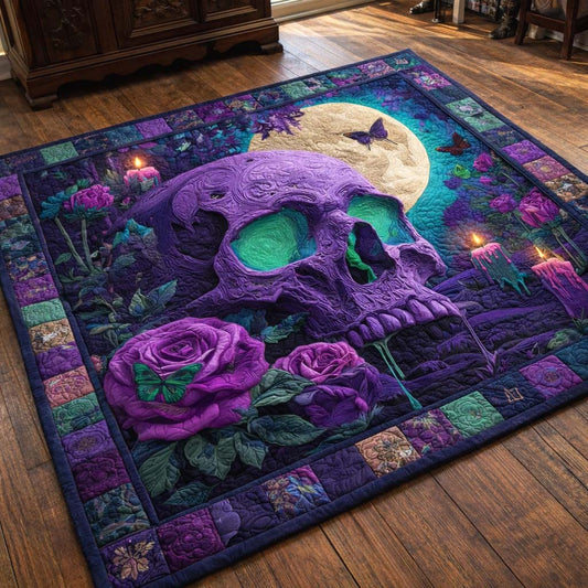 Mystic Violet Skull Area Rug GFTOHD14322