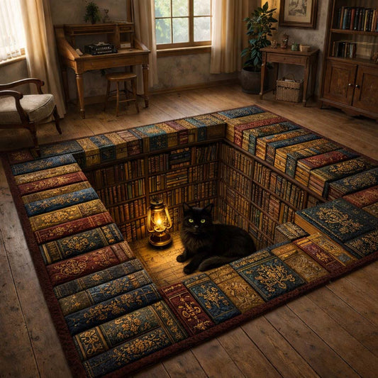 Midnight Book Nook Area Rug GFTOHD14243
