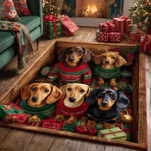 Merry Dachshund Area Rug GFTOTP15313