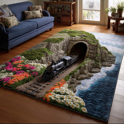 Cliffside Floral Locomotive Area Rug GFTOHD14080