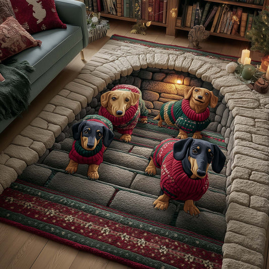 Merry Dachshund Area Rug GFTOTP15312