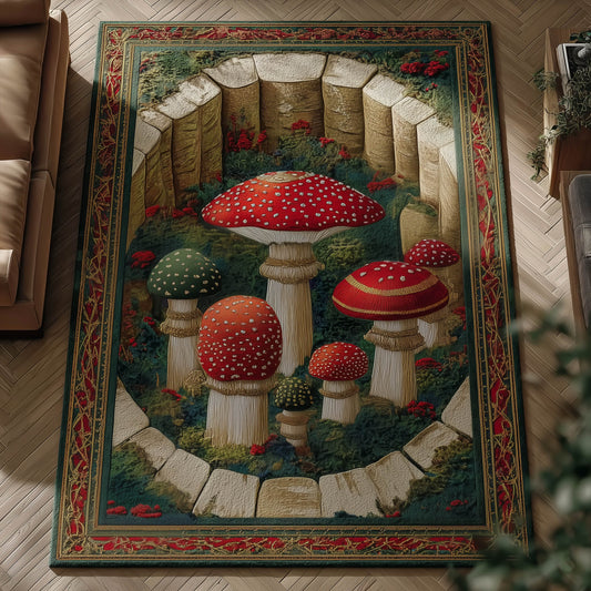 Mushroom Garden Area Rug GFTONT5804