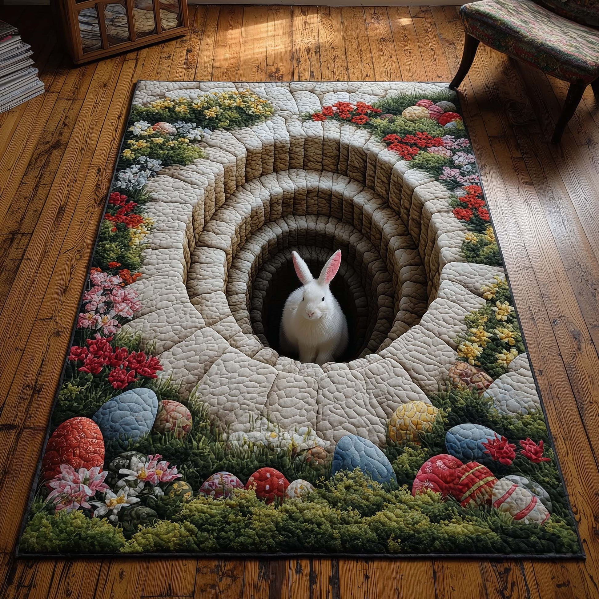 Floral Easter Burrow Area Rug GFTOHD13917
