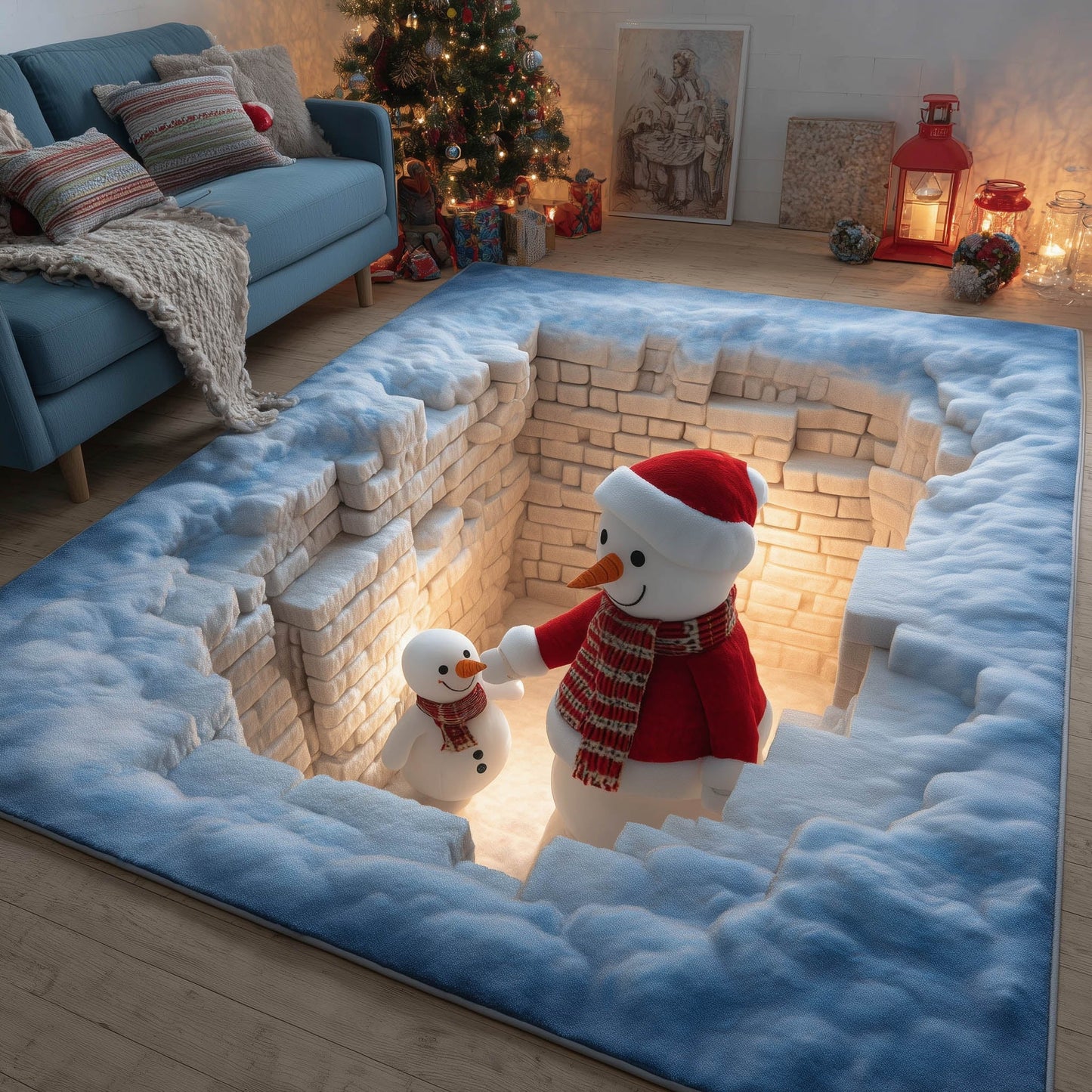 Winter Snowman Area Rug GFTONT5628