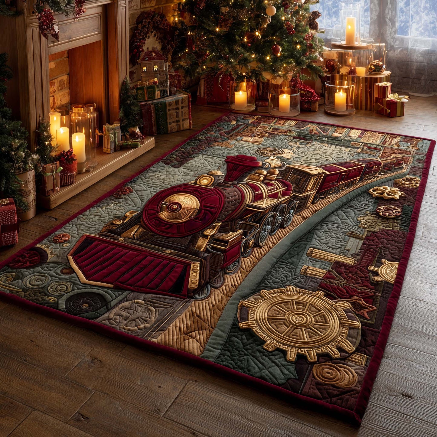 Retro Holiday Journey Area Rug GFTOHD11843