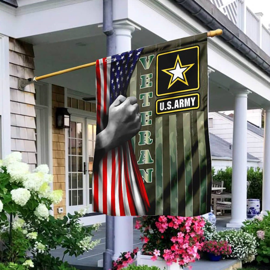 US Army Veteran Flag America Flag Outdoor House Home Decorative Yard Gifts For Patriots