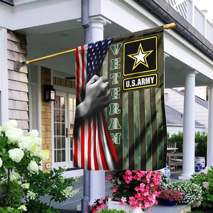US Army Veteran Flag America Flag Outdoor House Home Decorative Yard Gifts For Patriots