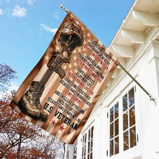 United States Veteran Flag I Have Done Things American Flag Patriotic Memorial Gifts