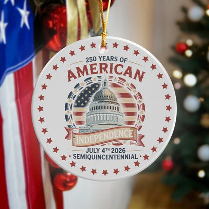 250 Years America Anniversary Ornament Independence Semiquincentennial Decoration Gifts - Pvr