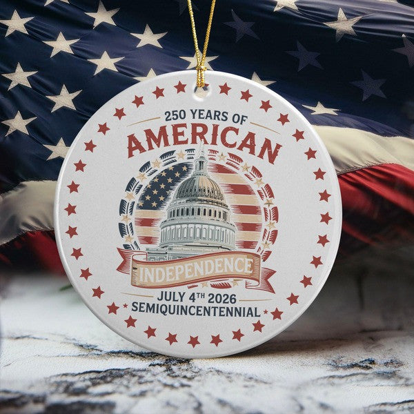250 Years America Anniversary Ornament Independence Semiquincentennial Decoration Gifts - Pvr