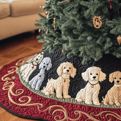 Adorable Poodle Quilted Tree Skirt GFTOTP382