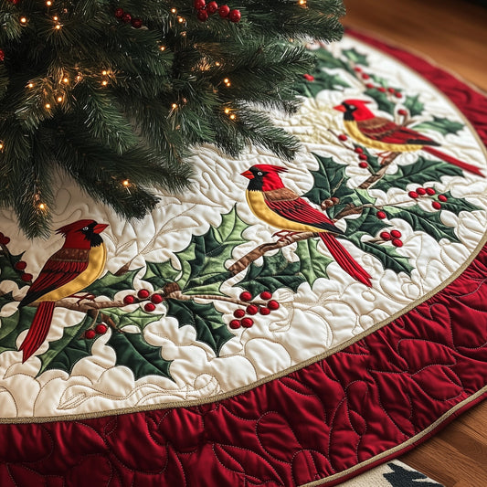 Cardinal Charm Quilted Tree Skirt GFTONT3932
