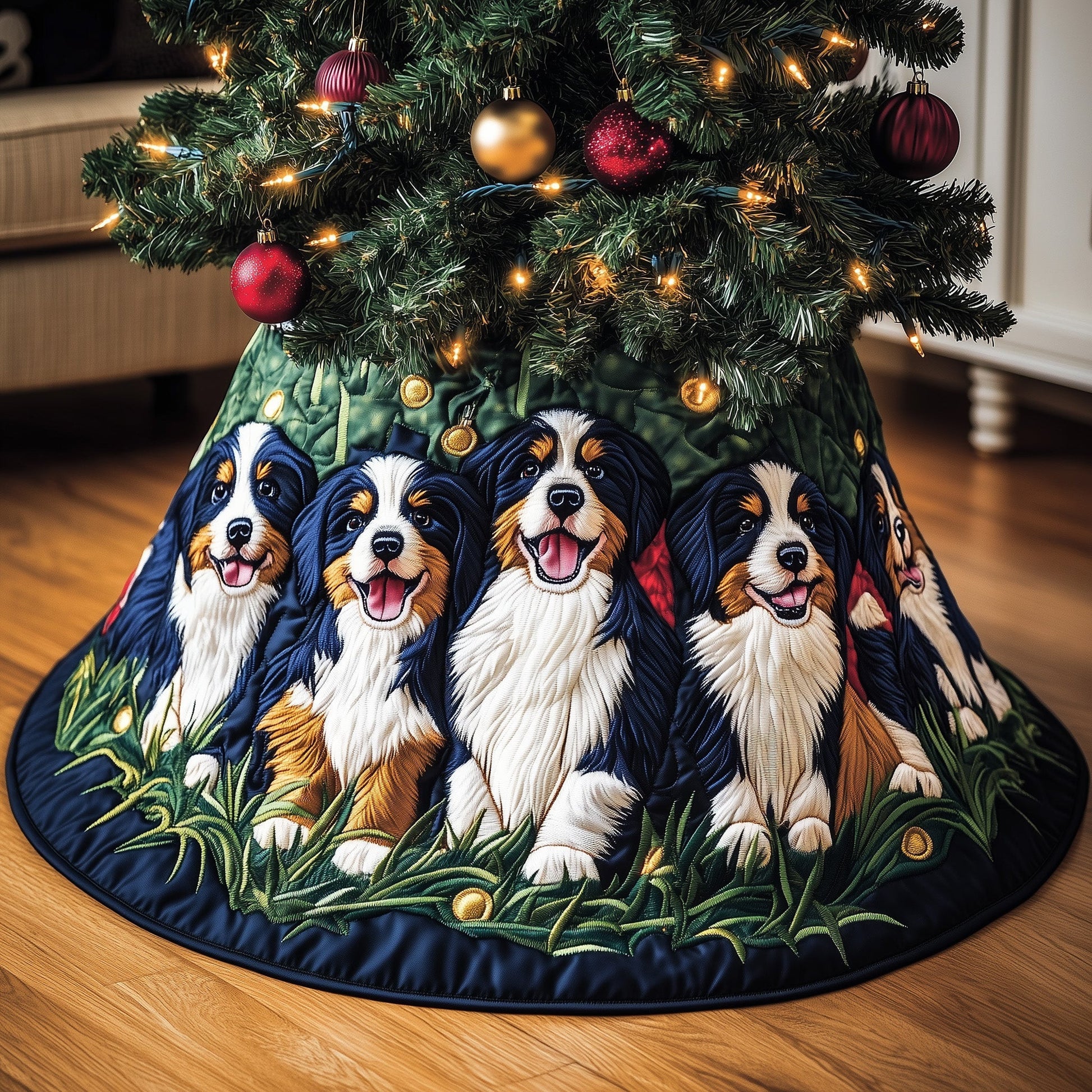 Bernese Mountain Quilted Tree Skirt GFTOMA5385