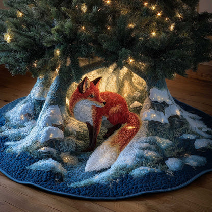 Fox Quilted Tree Skirt Holiday Living Decorations Fox Lovers Gifts For Him - Pvr