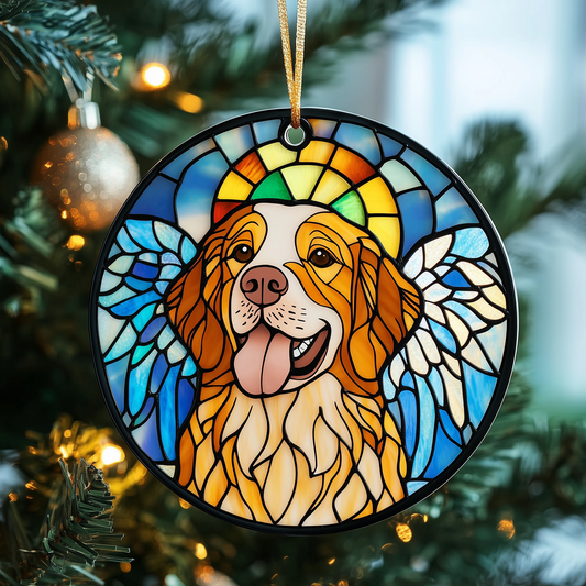 Golden Retriever Mica Ornament Handcrafted Puppy Christmas Ornament Perfect Holiday Keepsake